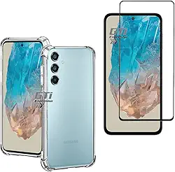 Kit Capa Anti Impacto e Película De Vidro 3D 9D Compatível Para Galaxy M35