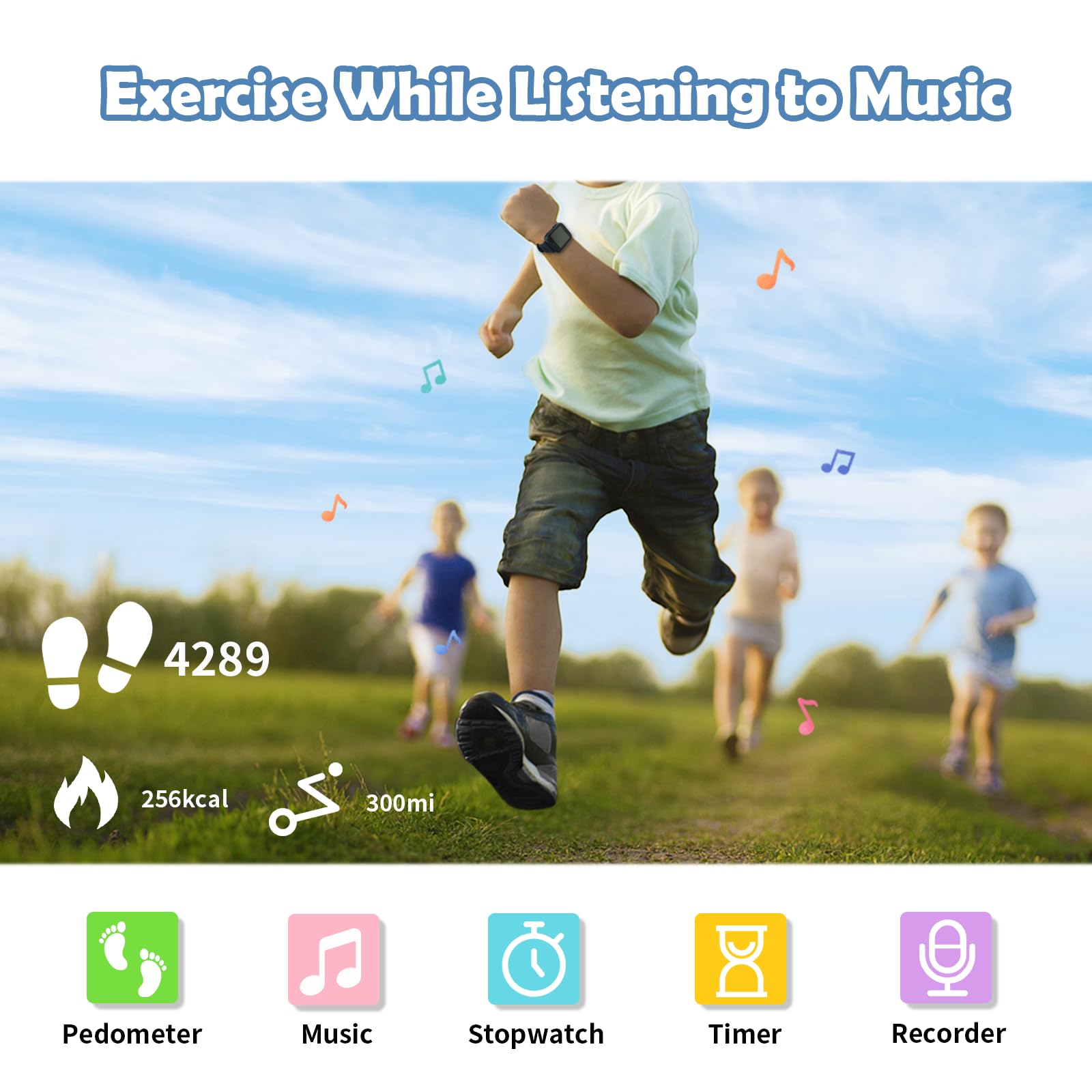 Smartwatch Dla Dzieci Chłopcy Dziewczynki 24 Gry MP3 Muzyka