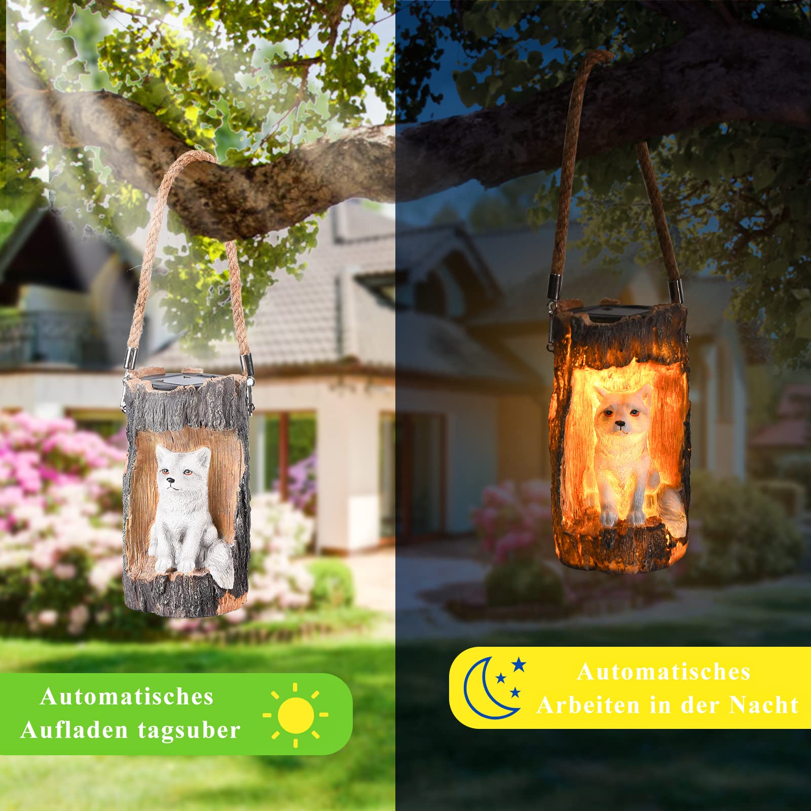 Lampada solare Gufo Animale Luci solari da giardino Luce solare a led ad energia solare Lampada da decorazione per giardino esterno Luci solari