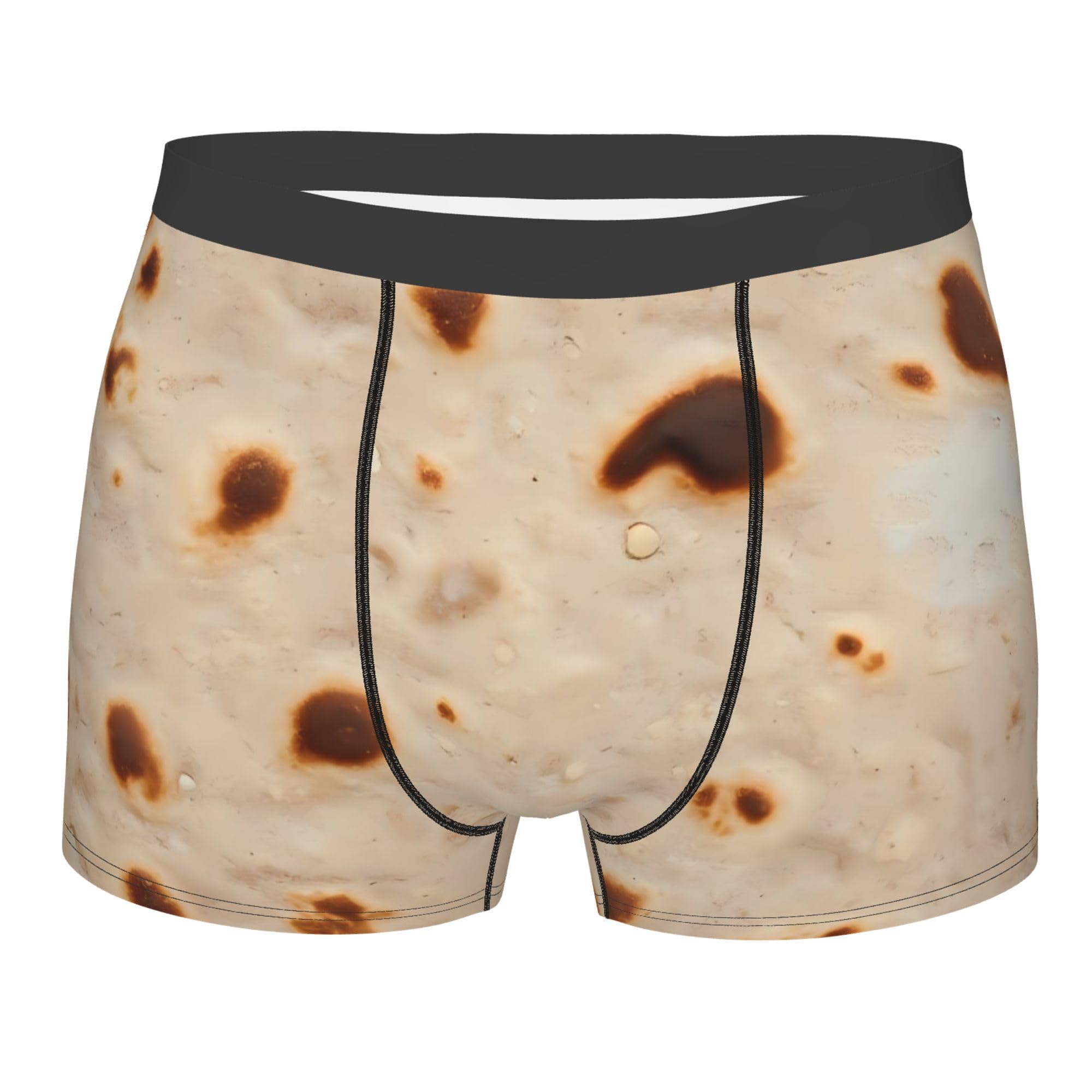 Anceky Men's As Pic Tortilla Pattern Boxer Briefs Breathable Underwear With Comfortable Elastic Waistband