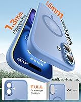 Vista 412 de TOCOL Funda magnética para iPhone 15 Pro Max, protección completa mejorada de la cámara, compatible con Magsafe, protección contra caídas, funda