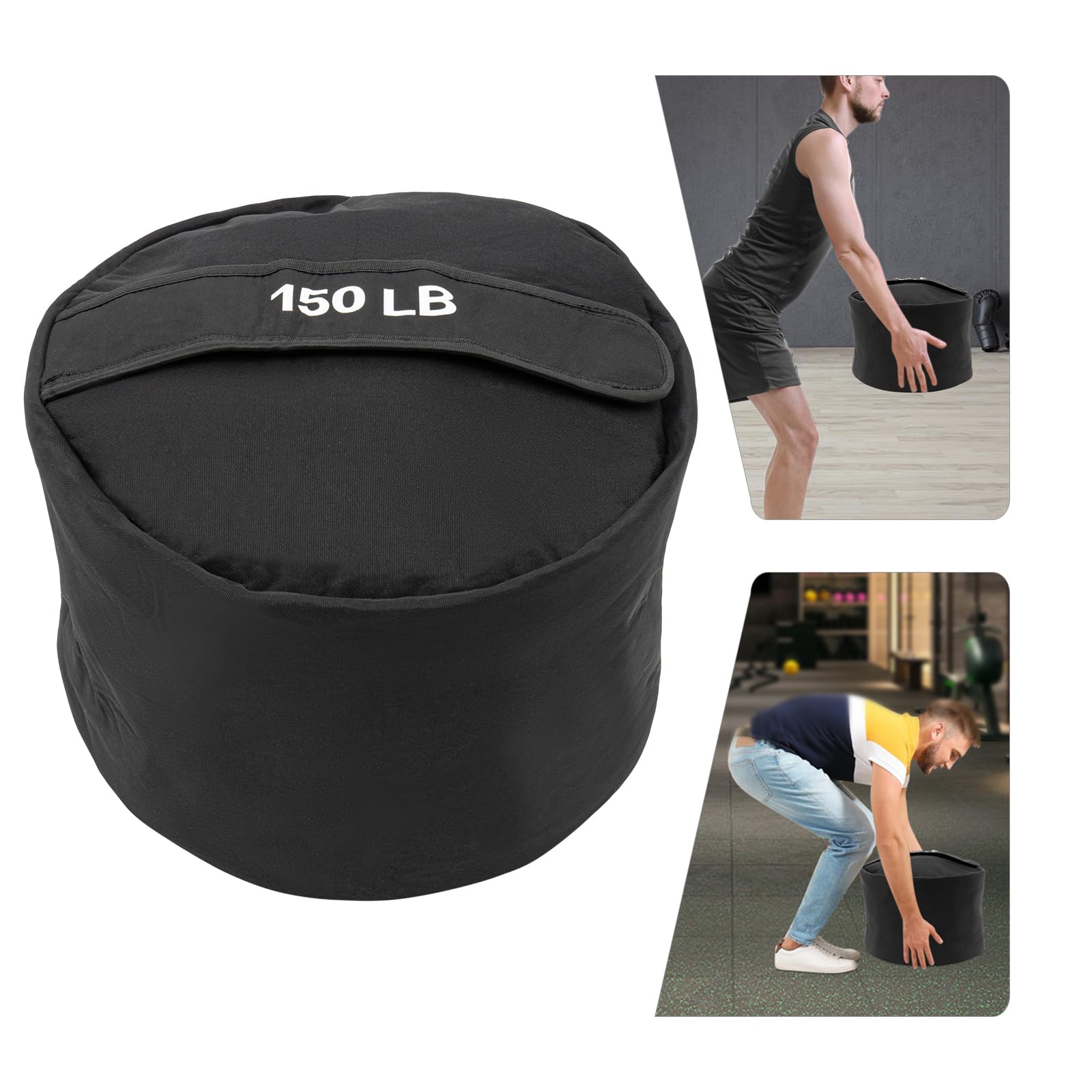 Training Sandbag,Heavy Duty Workout Sandbags, Fitness Weights Sandbags,(15.74*11.81in,150 lbs),Black,for Military Conditioning, Cross-Training & Strength Training. Heavy Sandbag Weights.