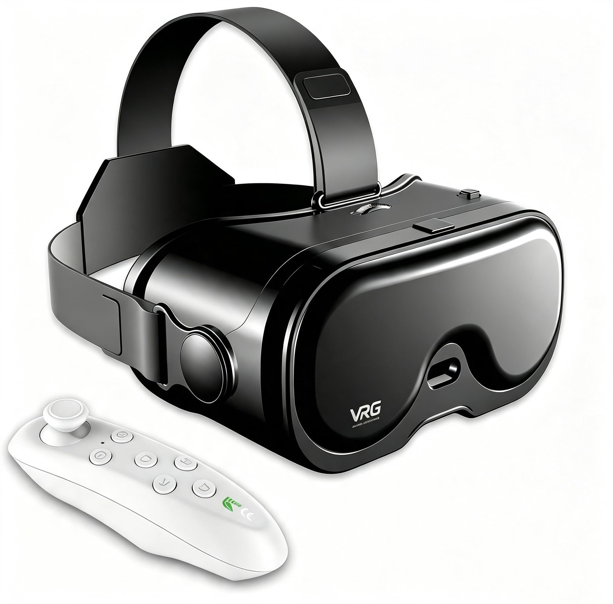 Occhiali VR per cellulare con telecomando, occhiali per realtà virtuale 3D regolabili (miopia 0-700°) e protezione viso anti-luce blu, 1