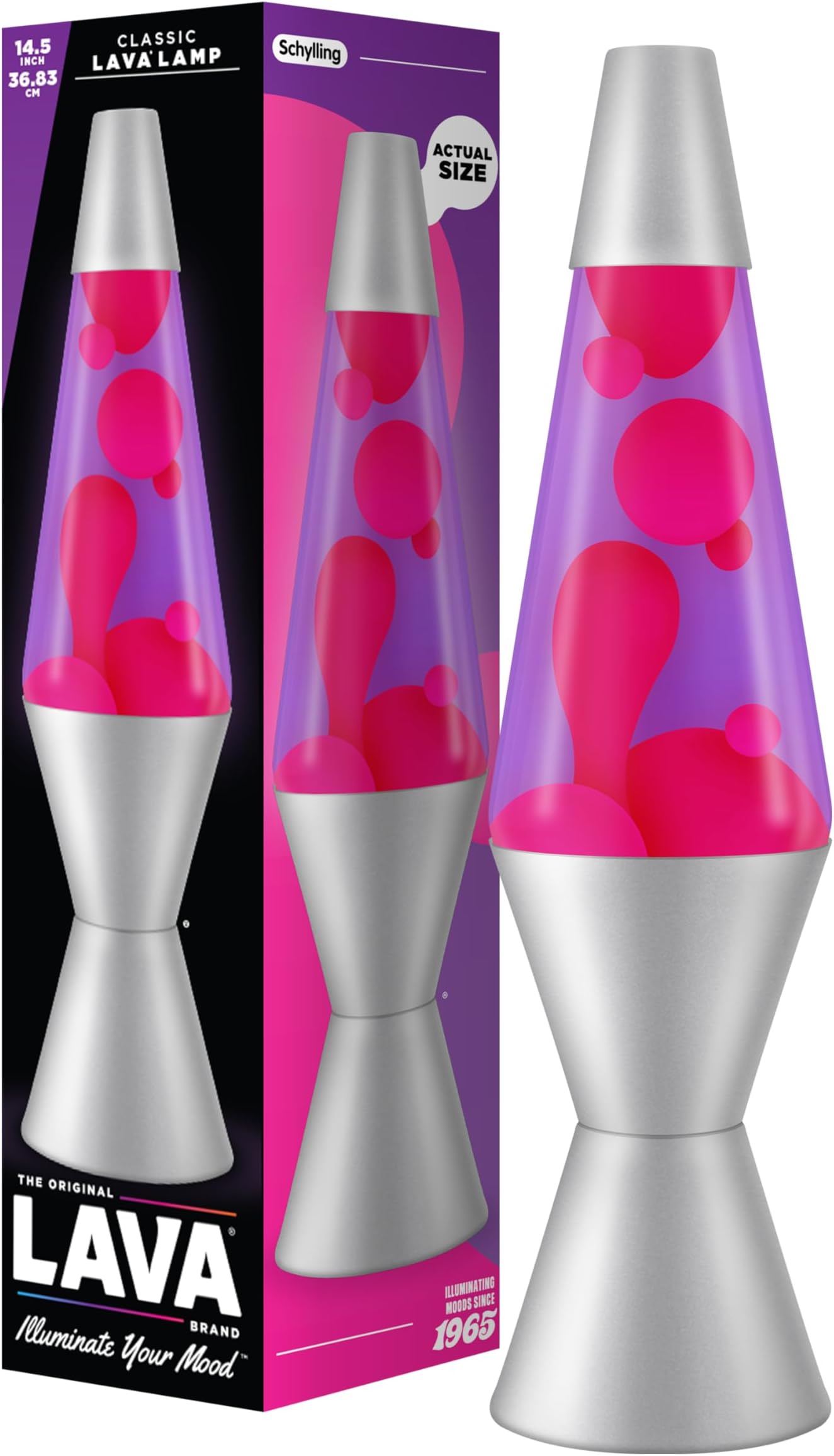Lava Lamp Classic Lava Lamp, 14.5-inch, Purple/ Pink