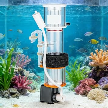 Internal Protein Skimmer, Nano Protein Skimmer, 30-50L/50-90L/90-130L, DC Pinwheel Pump, Air Intake 140/180/220L/H, Hang On, Internal, for Saltwater Aquariums, Not for Rimmed Tank