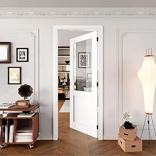 10 Kitchen Pantry Door Ideas for Style and Function 51 Interior Half Clear Glass Panel Pantry Door Slab Modern Pantry Door Soli...