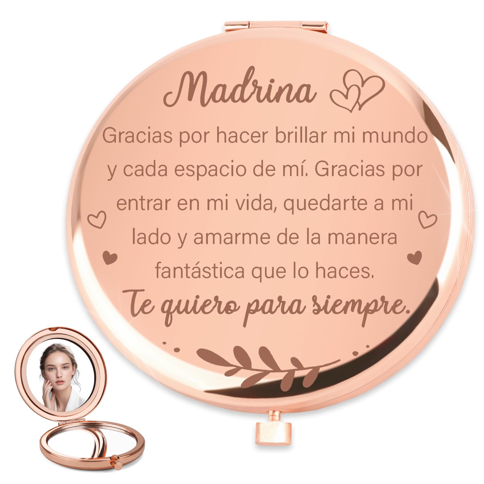 Regalo Abuela CumpleañOs Regalos para Abuelas Regalos para El DíA De La Madre Espejos Compacto De Oro Rosa Espejo Maquillaje, Regalo Originales para Mujer La Mejor Abuela del Mundo — view 8