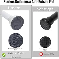 LOLYPOT Rozsdamentes Függönyrúd 85-183 cm Fúrás Nélküli Állítható Teleszkopos 2