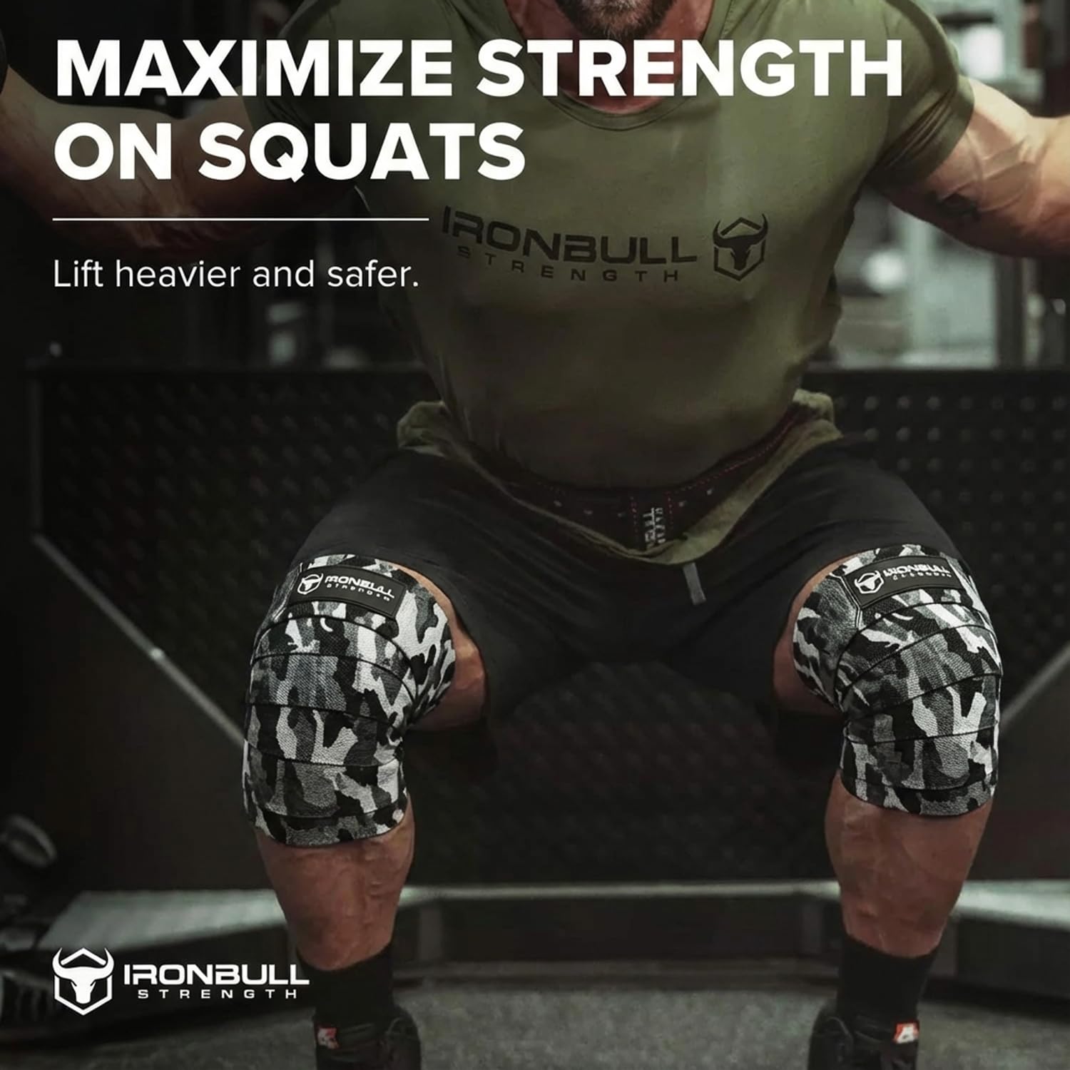 セット売り【未使用】IRONBULL STRENGTH リストラップ＆ニーラップ Amazon.co.jp: Iron Bull Strength ニーラップ (1ペア) - 80インチ 膝