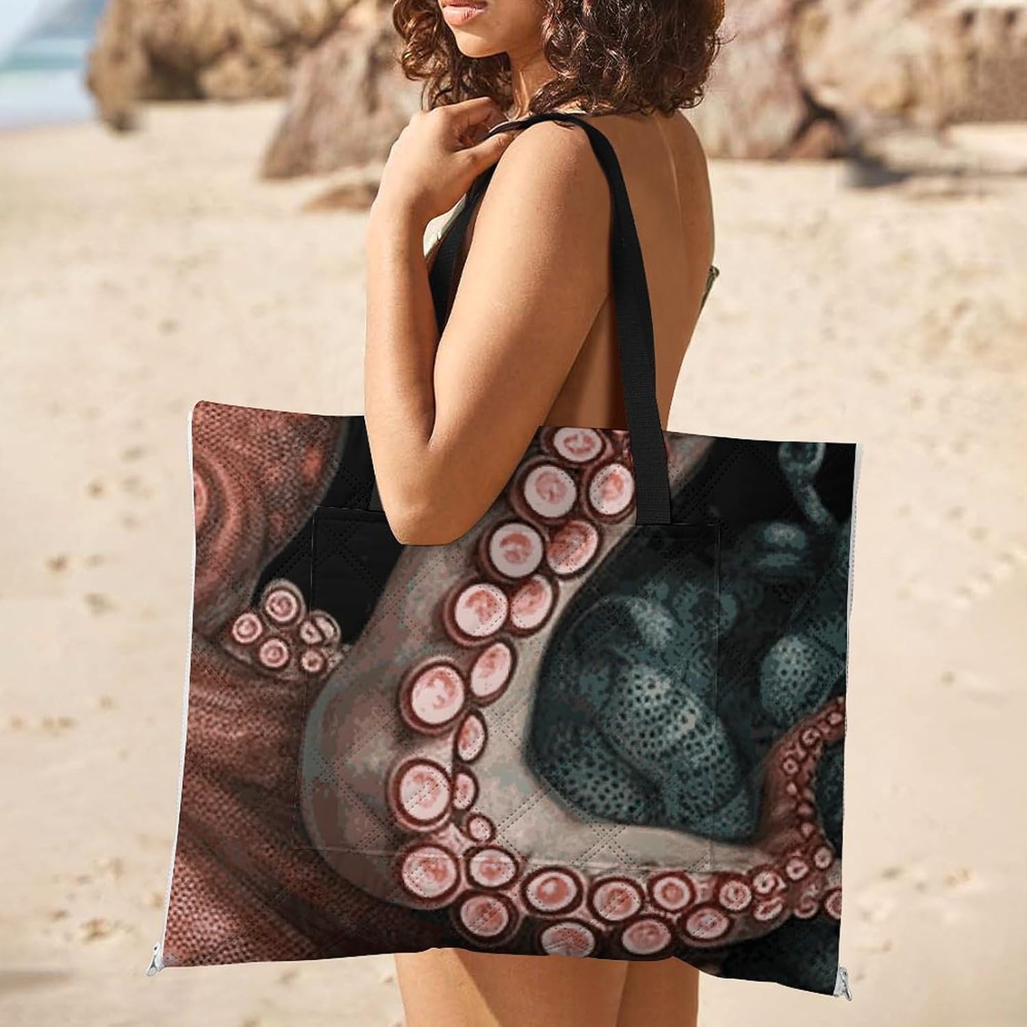 Picnic Blankets Waterproof and Foldable Picnic Beach Mat Portable Octopus Intertwined Camping Blanket for Camping, Park, Beach