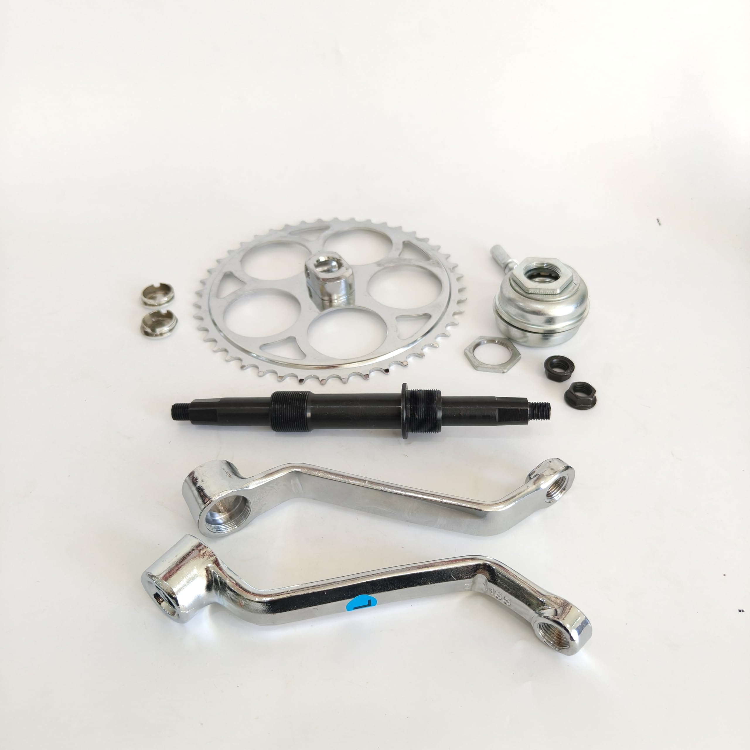 CDHPOWER 44T Crank Assembly-3pcs, 2" Cup Conversion Kit Crank Set Bottom Bracket for Bicycle Bike Bottom Bracket