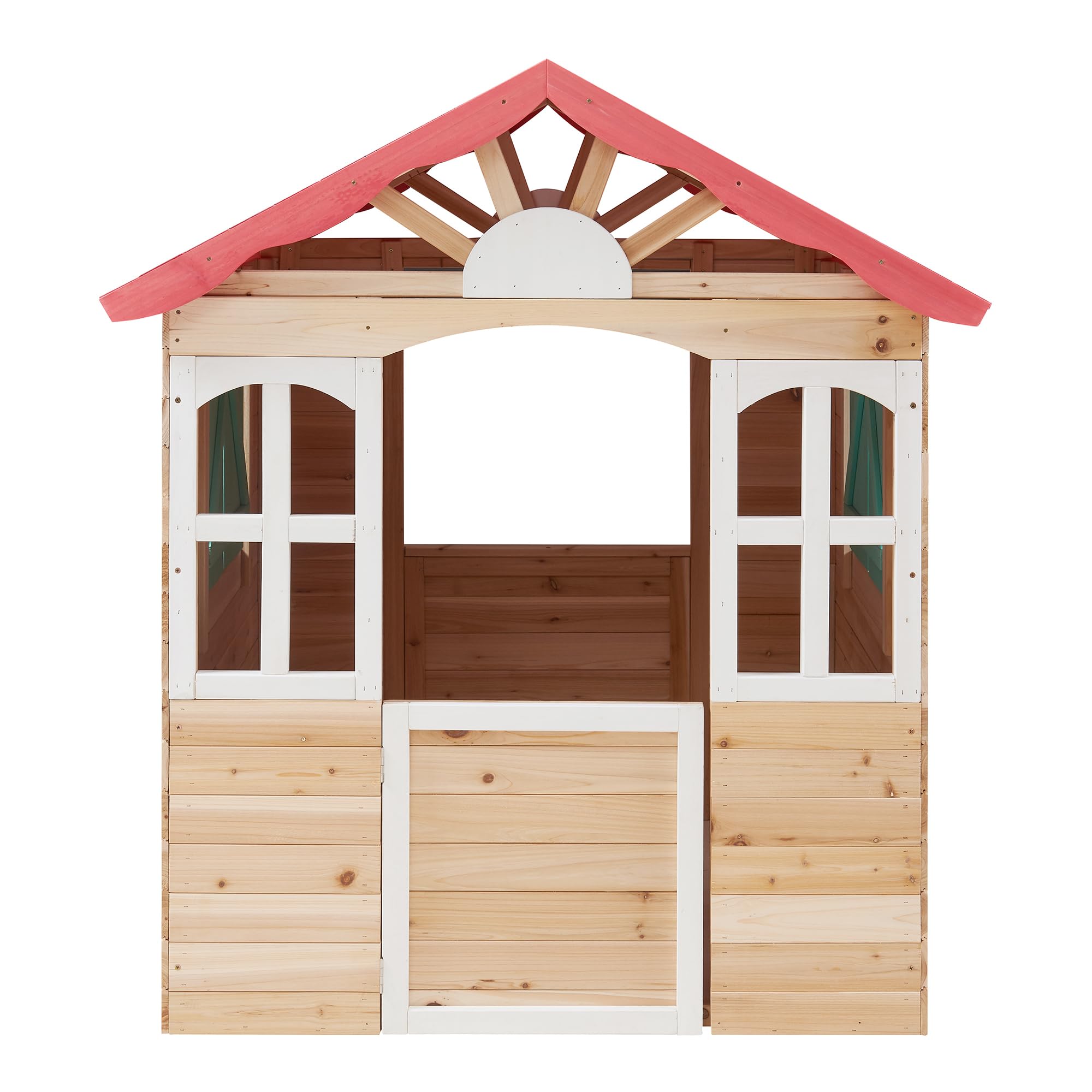 Casa de Juegos Lulä con Contraventanas Casita de Madera para Exterior 131x115x101 cm