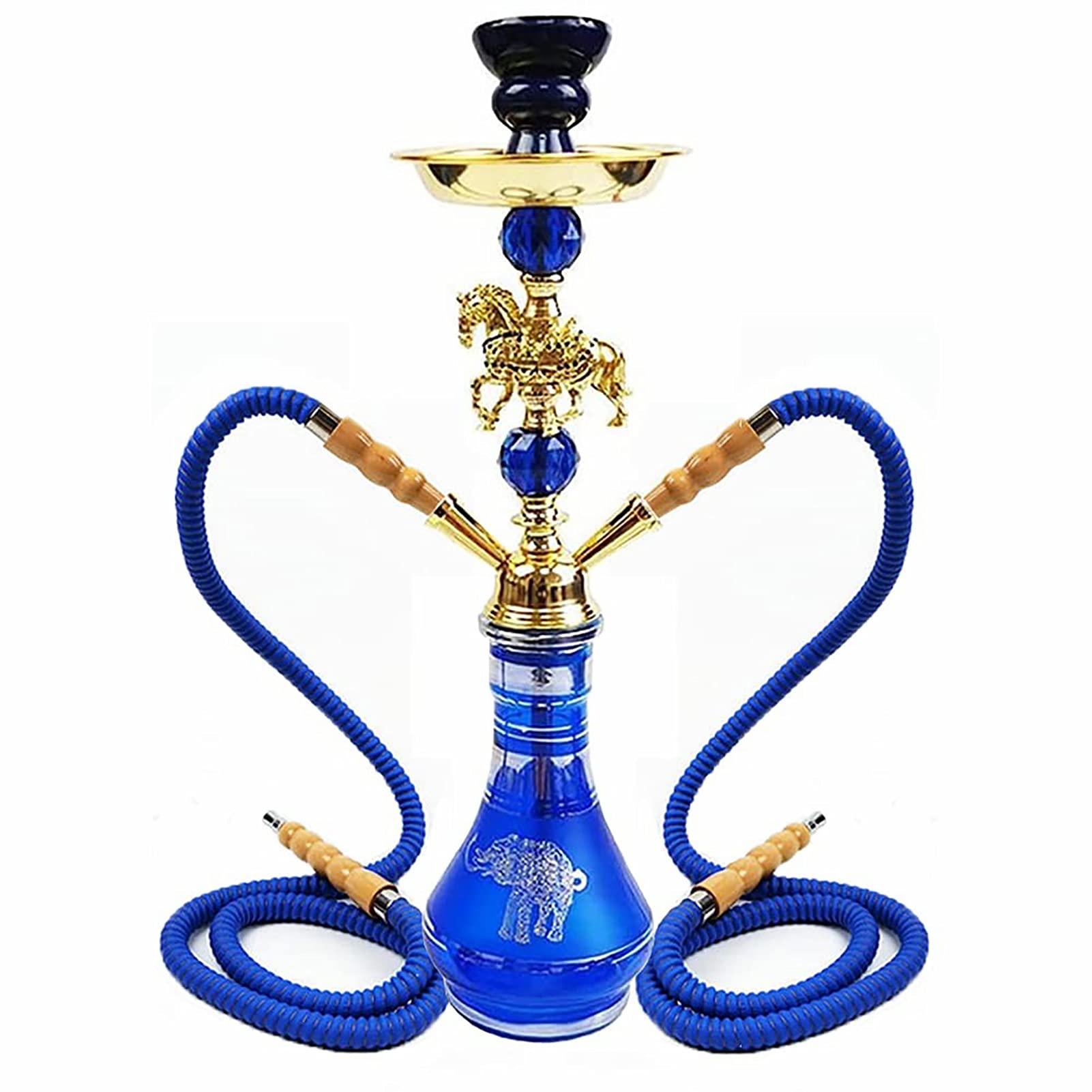 Set Combinato 2 Tubi Shisha Set Narghilè Set Doppio Tubo In Vetro Medio Accessori Per Narghilè Artigianato Squisito Decorazione Domestica Utensili Per Fumatori