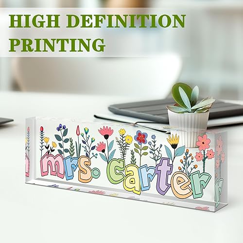 Miniatura 7 de Placa de nombre para profesor para escritorio, placa de nombre de escritorio personalizada, decoración de oficina para mujeres y hombres, accesorios