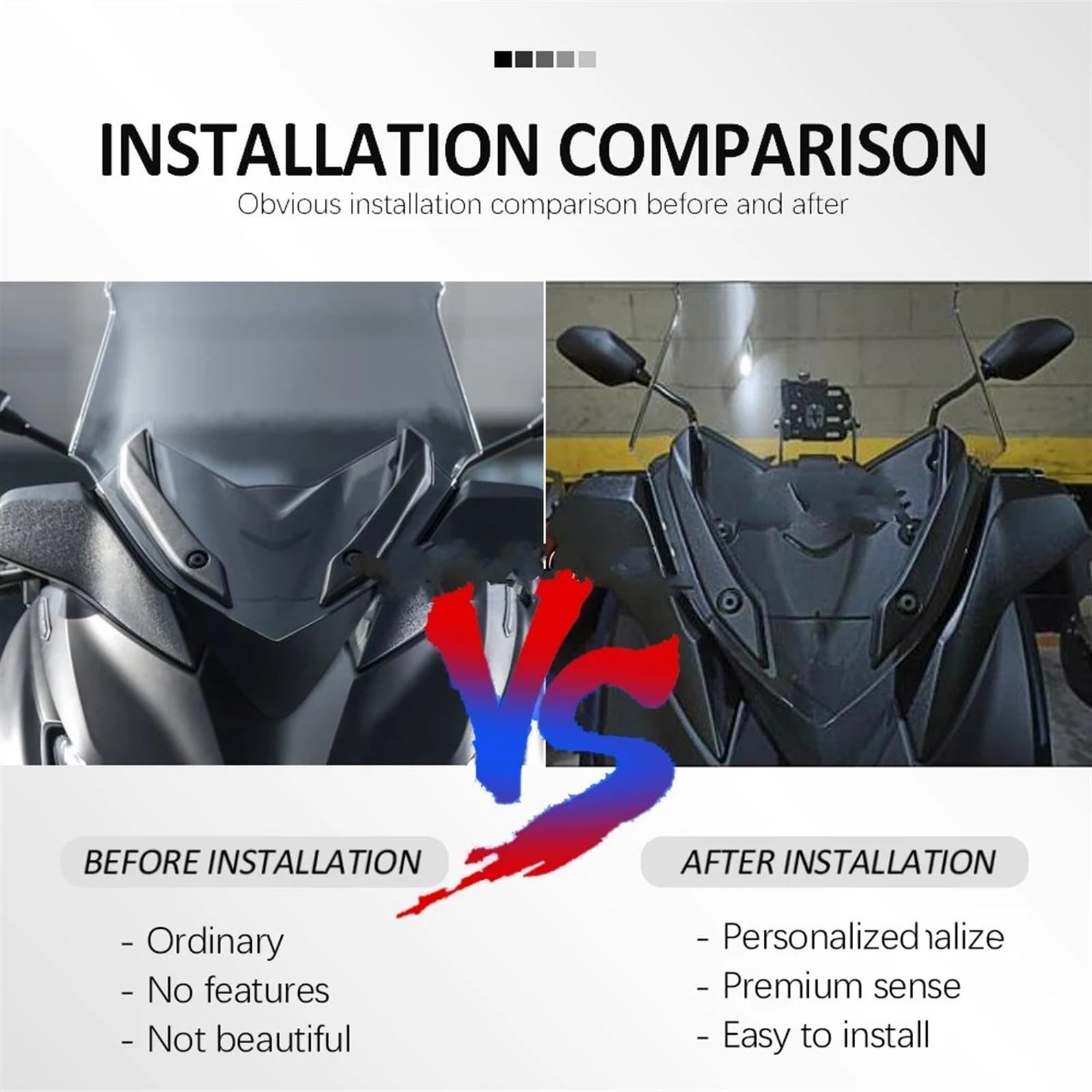Support Navigation Moto pour XMAX125 XMAX250 XMAX300 XMAX400 2017-2024 Moto GPS Navigation Support Téléphone Cadre Montage(Set)