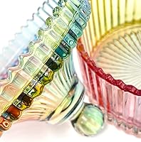 Vista 44 de Colorful Crystal Glass Candy Snack Barrel Storage Jar Embossed Luxury Cookie Buffet Canister With Lids Jewelry Box Jar Biscuit Containers