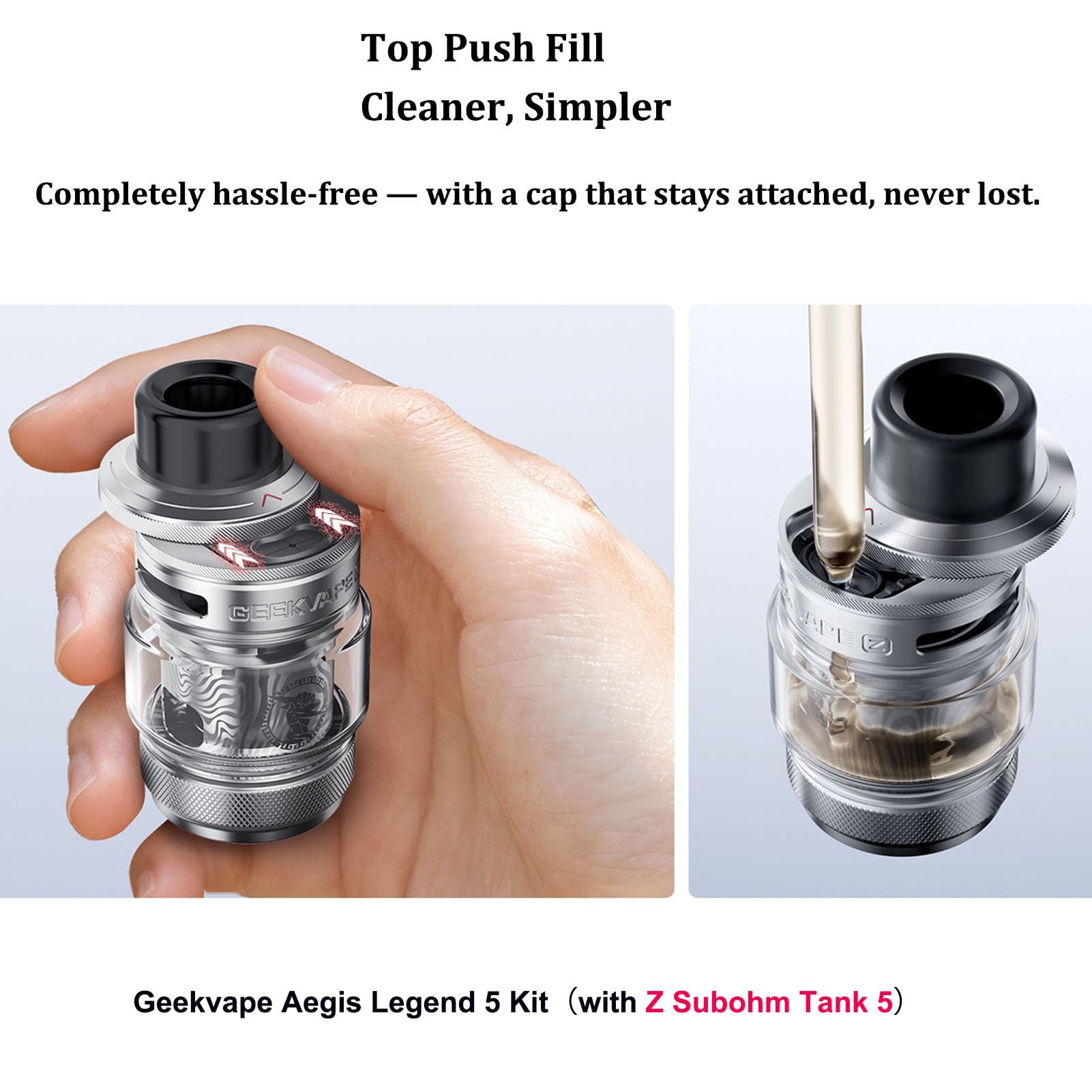 GEEKVAPE Aegis Legend 5 Kit (Z sub ohm tank 5 Version) 200W TC Box Mod (Battery Not Include) Vape with 7ml Atomizer Vaper Z XM Coil (0.2Ω/0.4Ω）Vaporizer No Nicotine