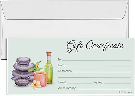 321Done Spa Gift Certificates (Set of 24 with...