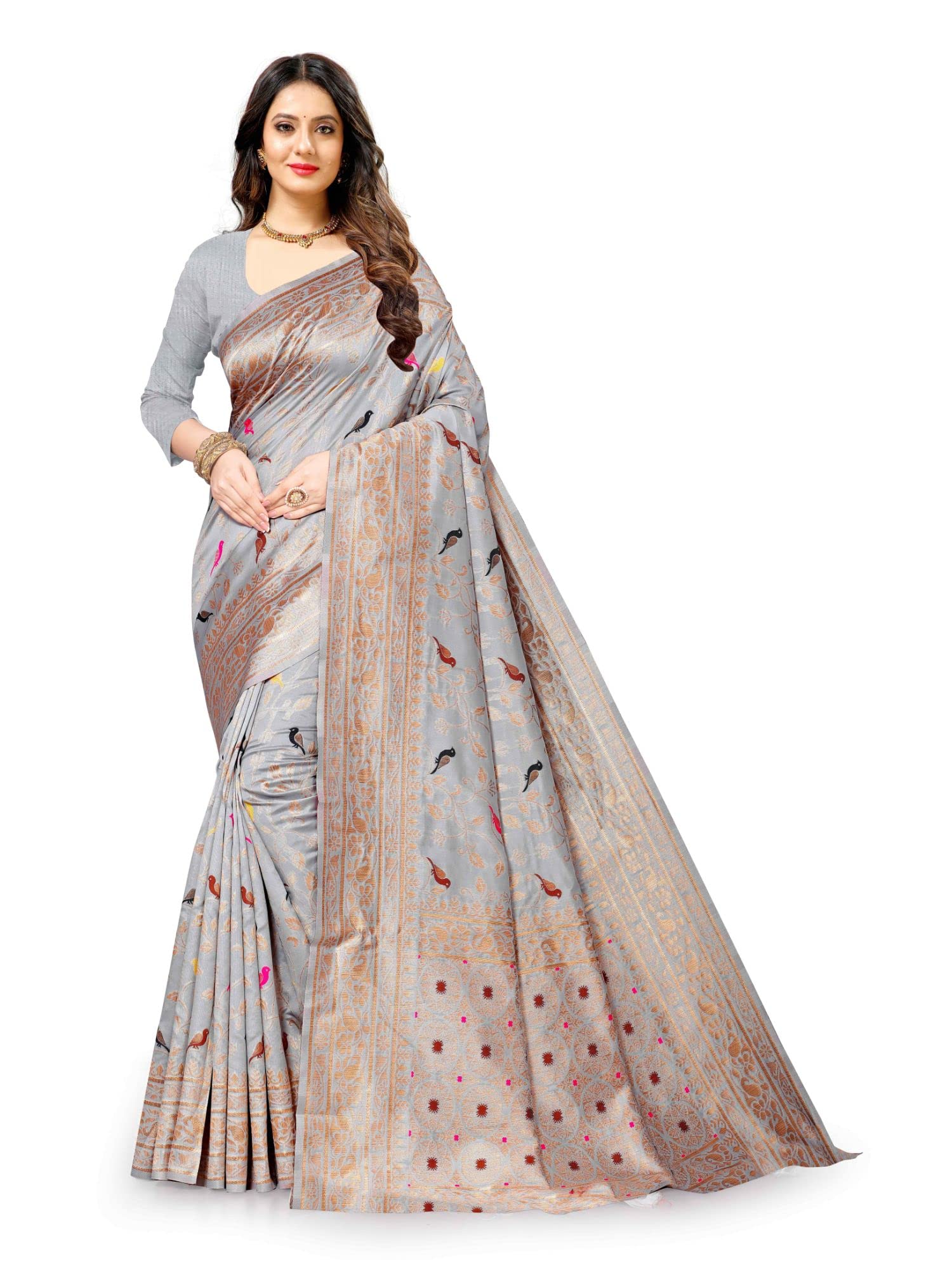 Catchy ForeverBeige Color Soft Silk Saree Catchy48