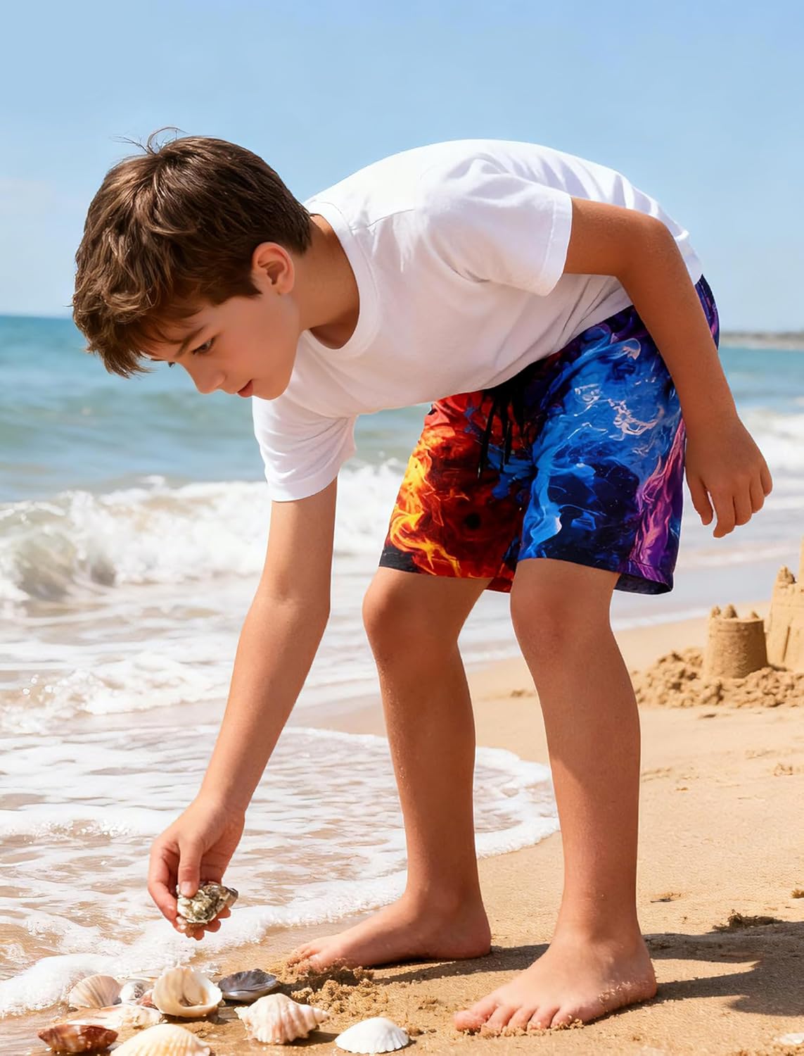 ALISISTER Boys Swim Trunks with Compression Liner with Pockets Bathing Suit 2-20 Years Old - Image 2