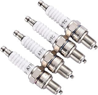 MEISO A7TC Spark Plug Replacement For GY6 49cc-50cc ATVs Scooter Pit Dirt Pocket Racing Bike Moped Go Kart Quad 4 Wheeler Buggy Pit Bike SSR Chinese ATV Dirt Bike Go Kart Moped Pack of 4