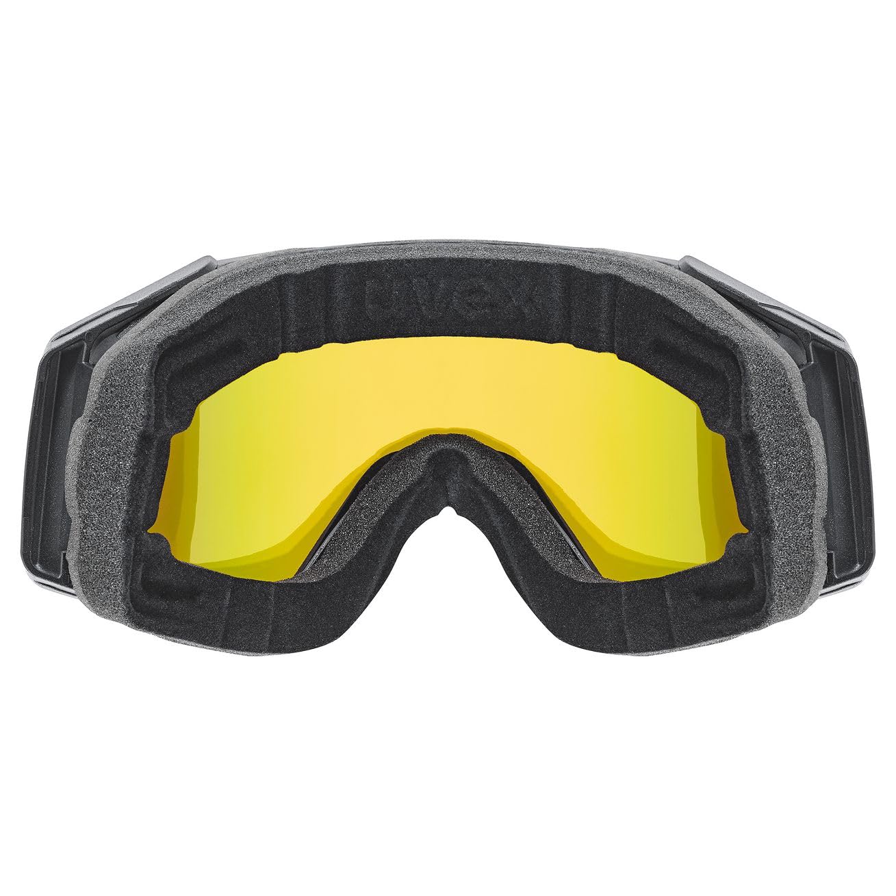 uvex gravity FM, Gogle narciarskie unisex-dorosły, schwarz matt dl/regenbogen-gelb, one size