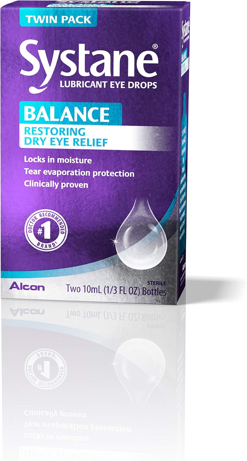 Systane Balance Lubricant Eye Drops, Twin Pack, 10-mL Each