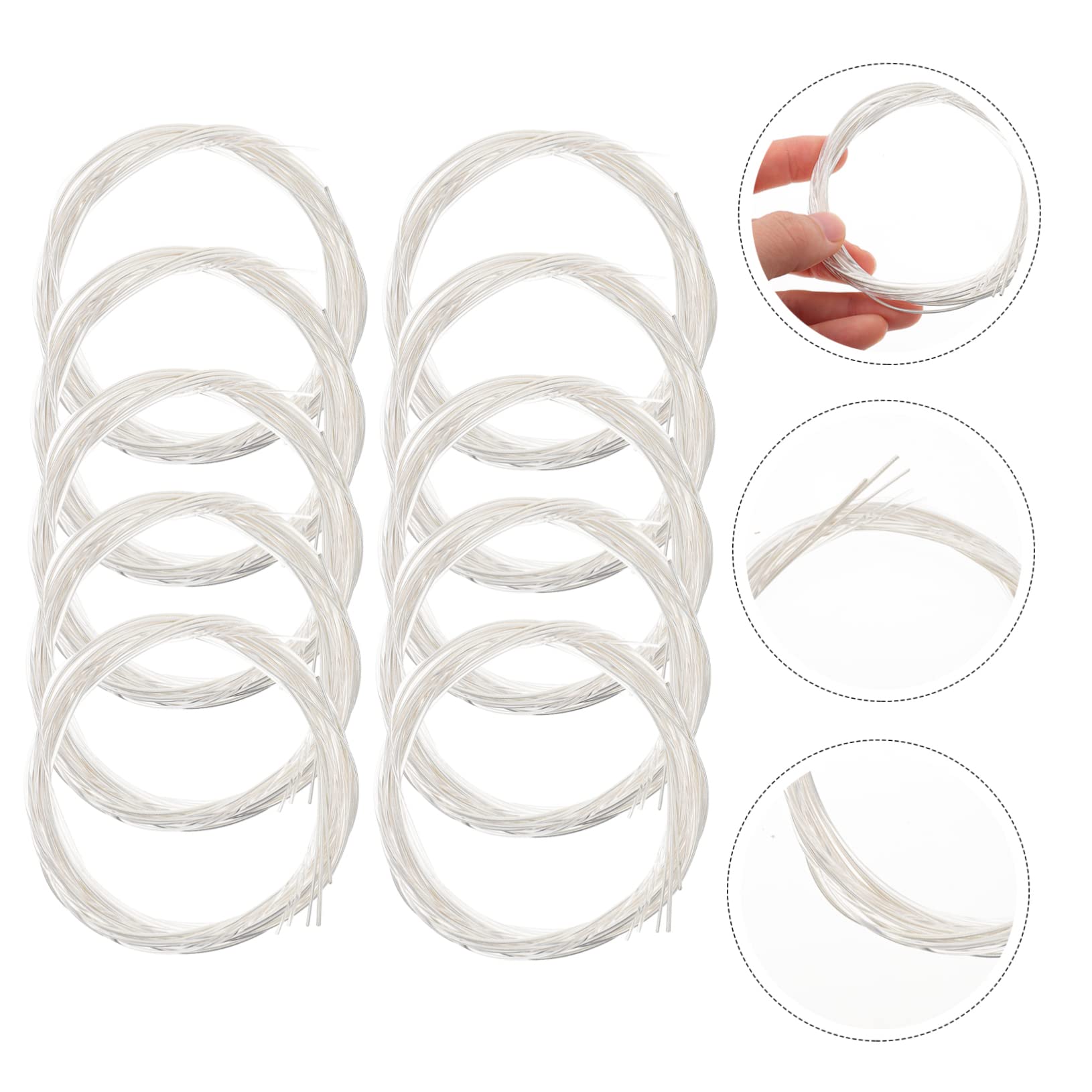Abaodam 20confezioni Pacchetti Per Chitarra Folk Nylon Set Per Chitarra Rivestimento e Elettroplaccato Accessori Per Musicisti e Appassionati