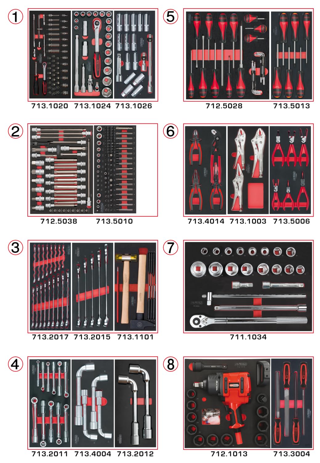 KS Tools 714.0330 Composición de 354 herramientas pl 8 cajones para carro