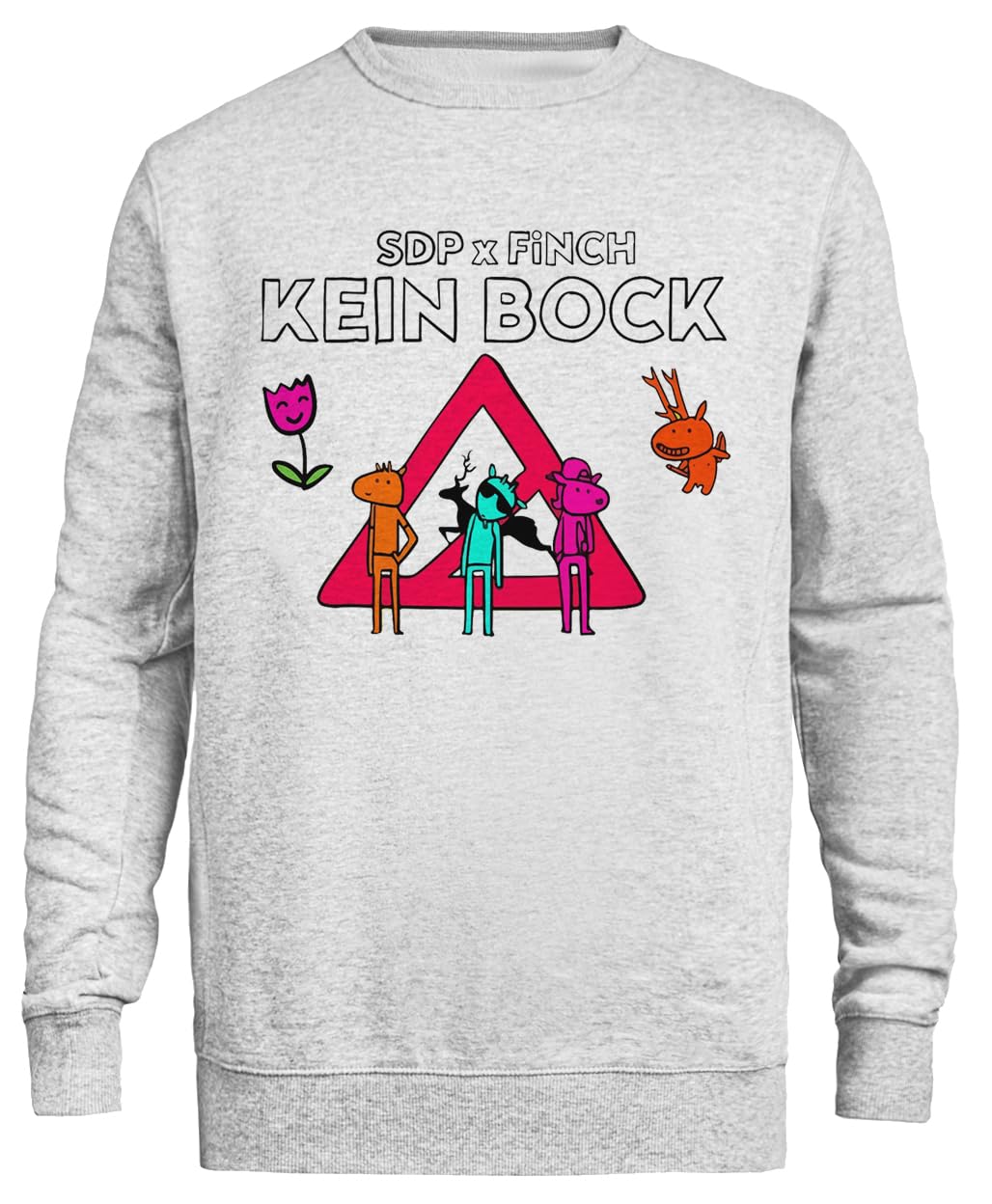 Groupe SDP Sweatshirt Gris Unisexe Col Rond Écologique Unisex Grey Sweatshirt Eco-Friendly Crewneck
