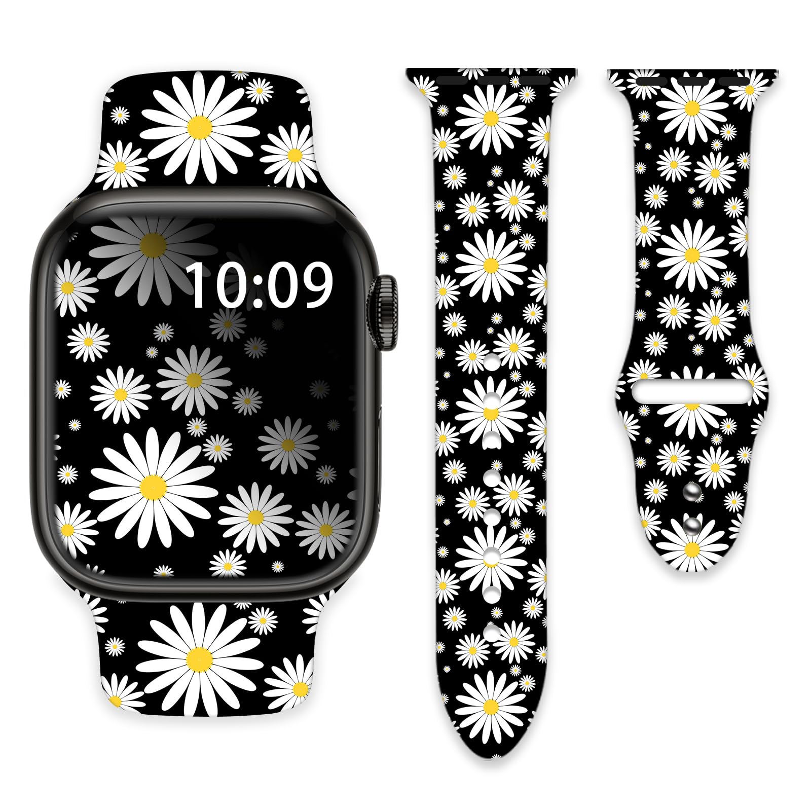 Watch Bands Compatible with Apple Watch 38mm 40mm 41mm 42mm 44mm 45mm 49mm for Women Men Silicone Wristbands Strap Replacement for IWatch Series SE 9