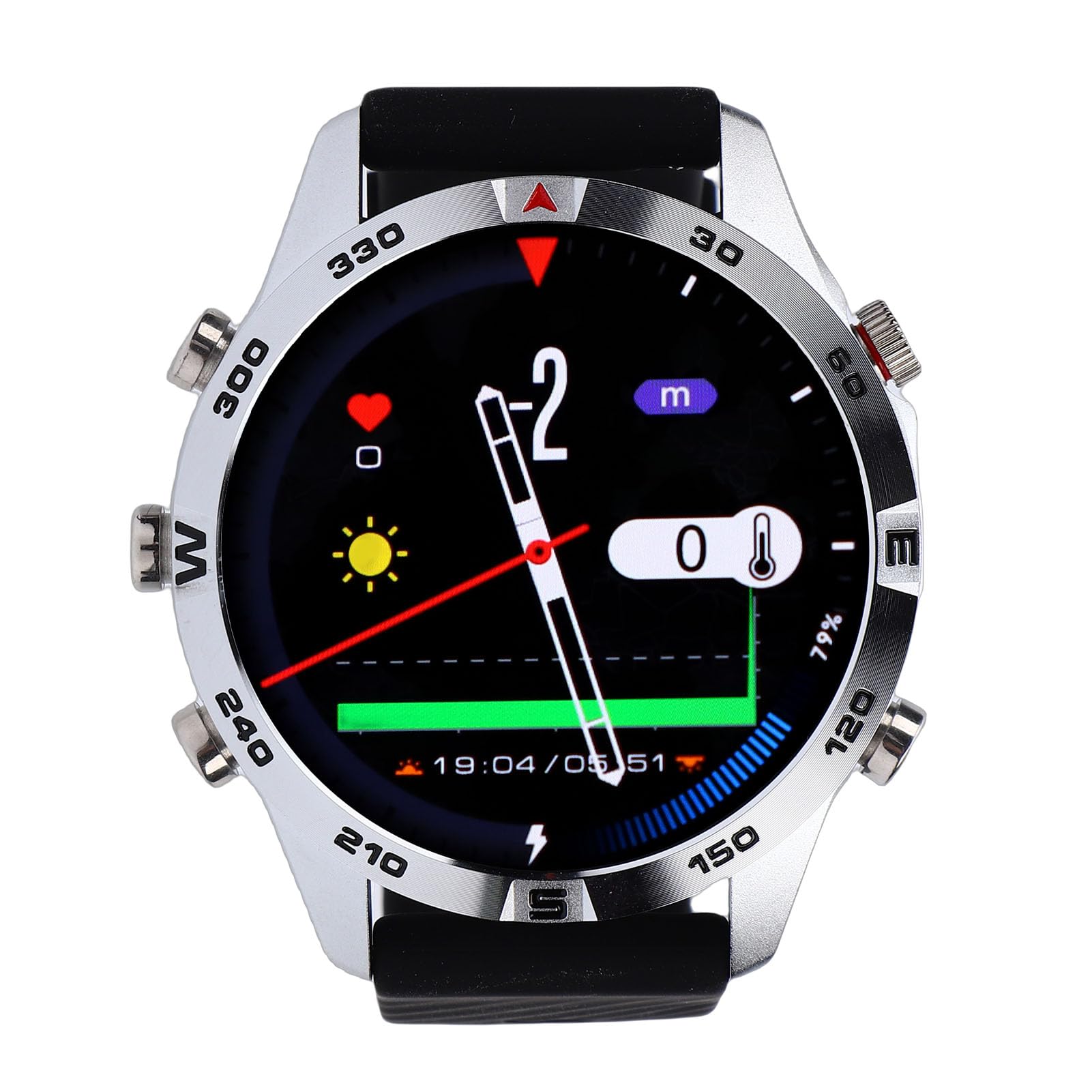Montre de Plongée, Ordinateur de Plongée Intelligent en Alliage de Zinc, écran de 1,43 Pouces avec Capteur de Profondeur, Idéal pour Les Plongeurs Professionnels et Les Activités