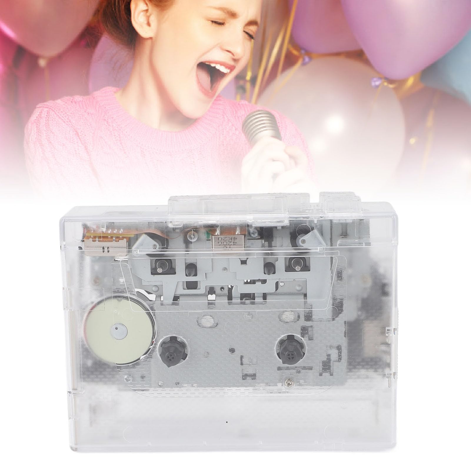 Przenośny Odtwarzacz Kasetowy, Konwerter Kaset na MP3 z Odtwarzaniem Przez USB Tuner FM Wbudowany Mikrofon Gniazdo Słuchawkowe do Digitalizacji Starych Taśm i Nagrywania Muzyki