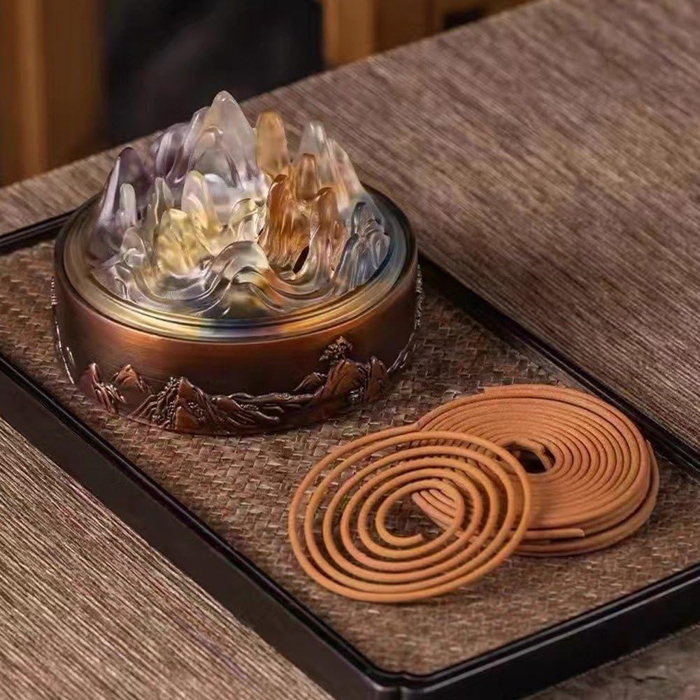 Boshan Forno per Incenso Famiglia Agarwood Sandalo Coperta Cerimonia del tè Bruciatore di Incenso Decorazione Artigianale Diffusori per Casa