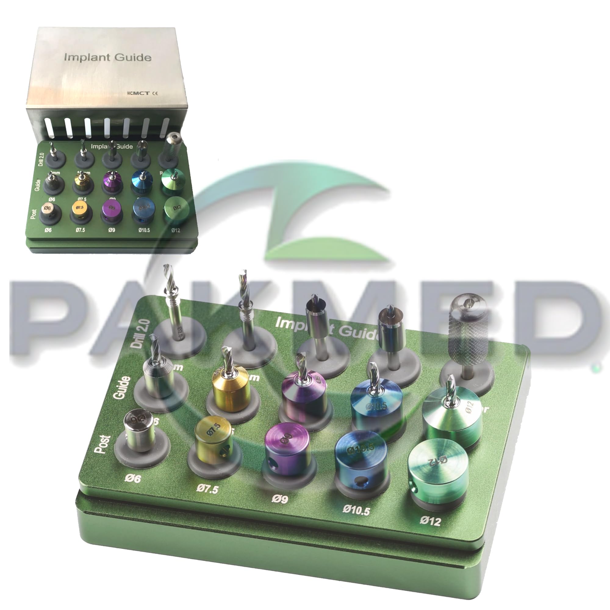 Universal MCT Dental Implant Guide kit Implant Positioning kit with Parallel Pins For Multi-Implant Procedures