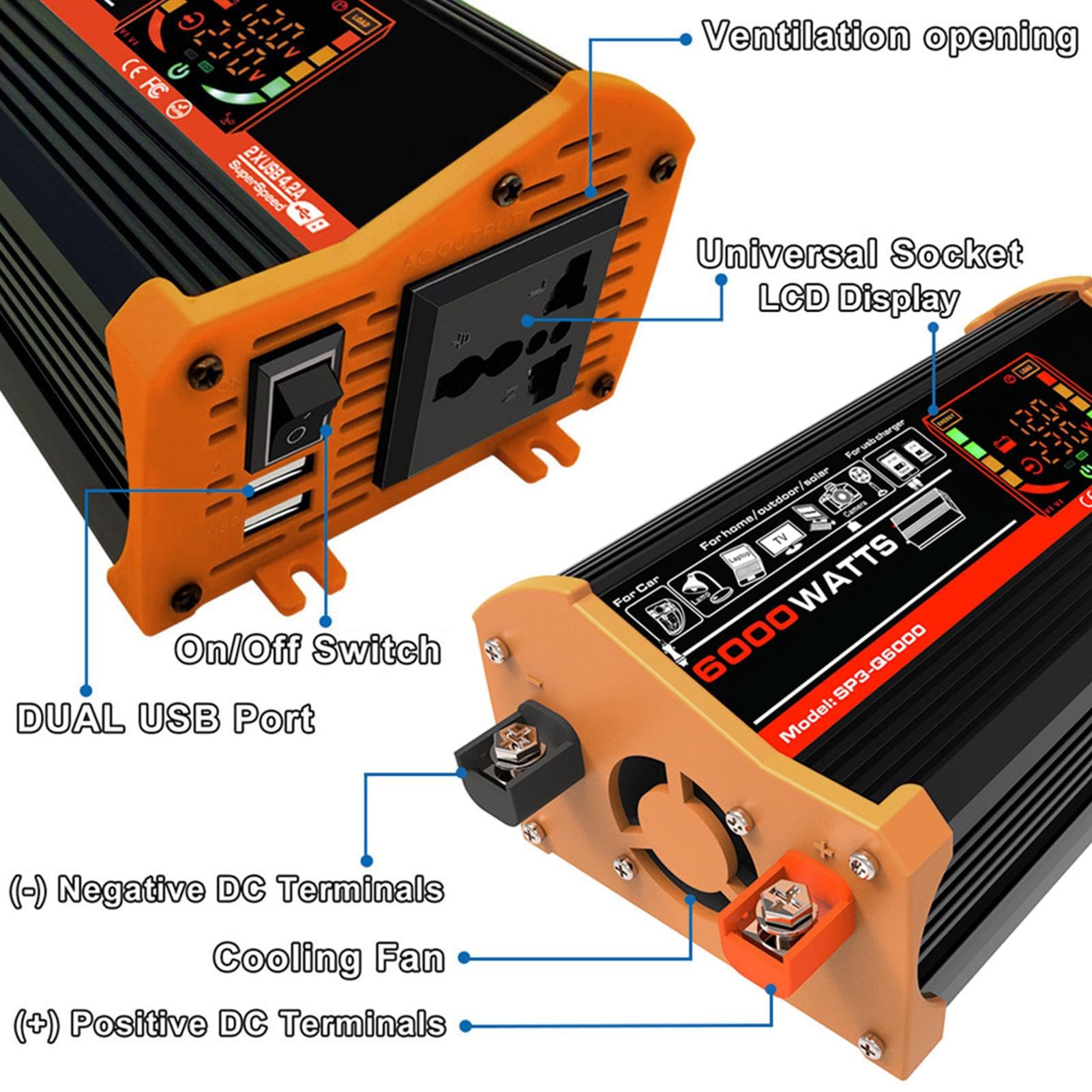 Kit generatore solare – di pannello monocristallino portatile inverter ad | alta efficienza | unità di accumulo di energia con modulo PV per roulotte, backup all'aperto