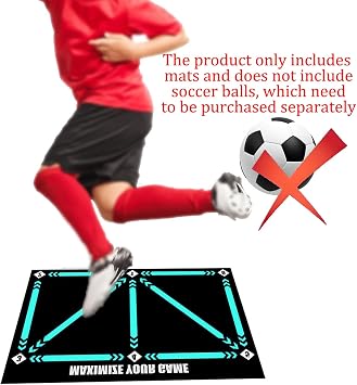 Football Training Carpet,Soccer Train Mat,Soccer Practice Equipment Matfootball Footstep Training Mat,Soccer Mat Training Tool,2.5 mm Thick Material,for Football Enthusiasts and Athletes