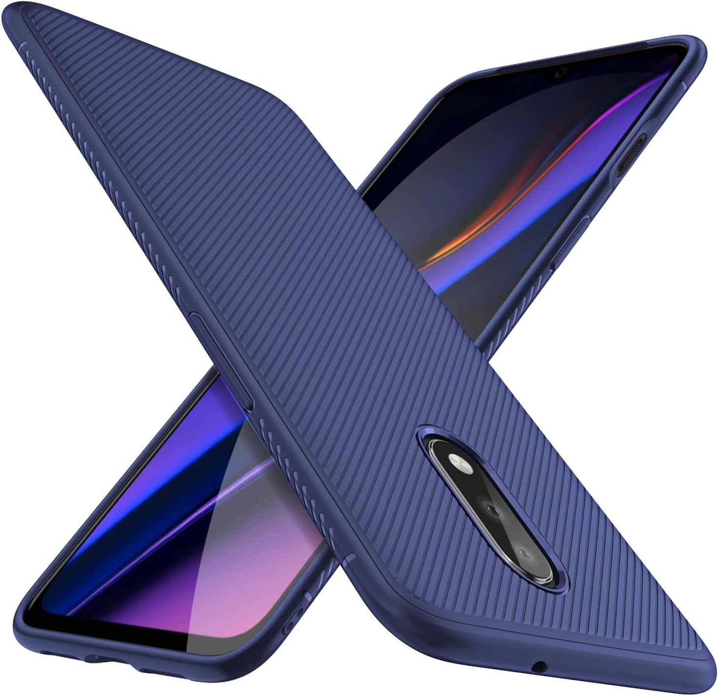 iBetter for Oneplus 7 Case, Premium Soft Rubber Cover Shock Proof with Anti-Slip Ultra-Thin for Oneplus 7 Smartphone. Blue