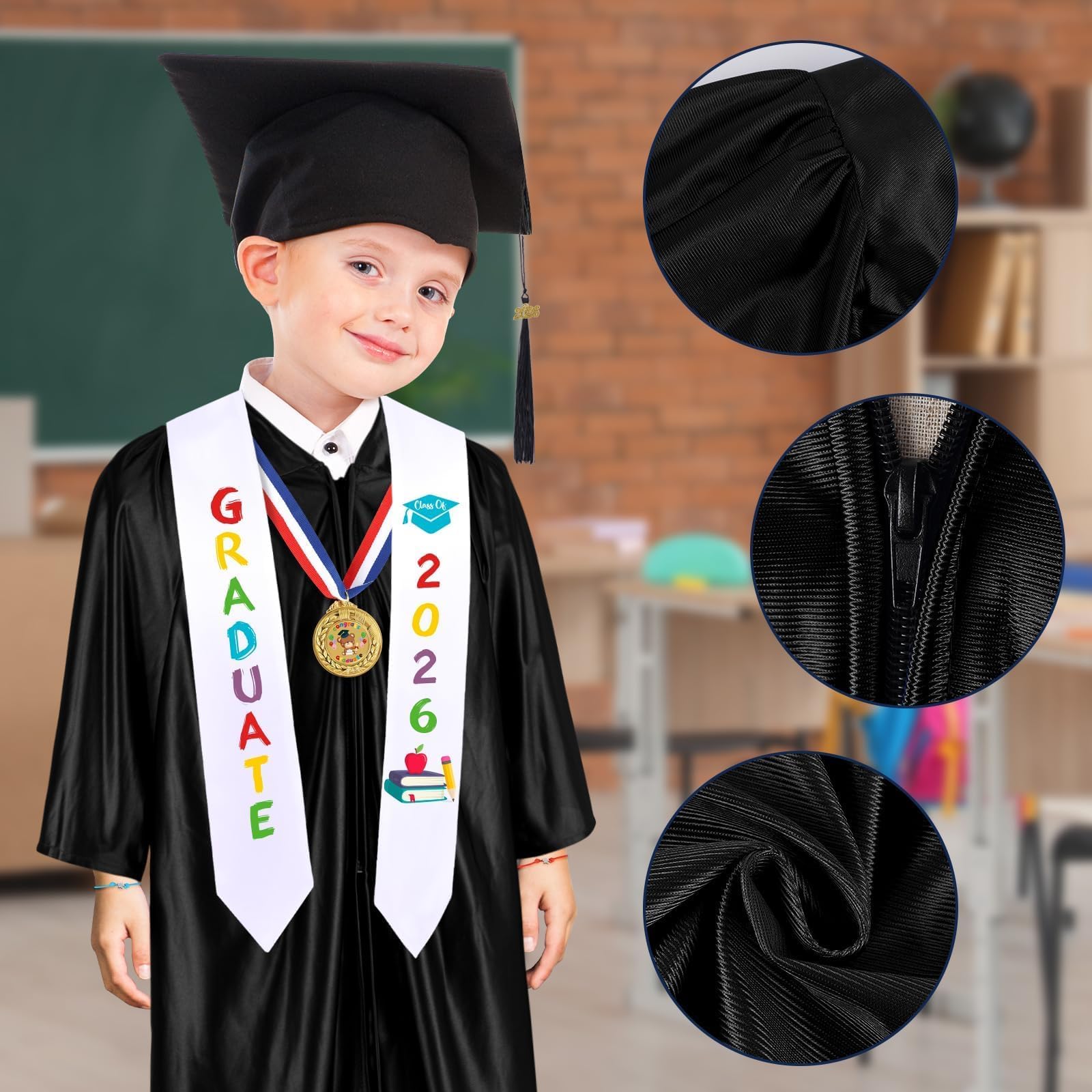 Snapklik.com : 2026 Kindergarten Preschool Graduation Gown Cap Set ...