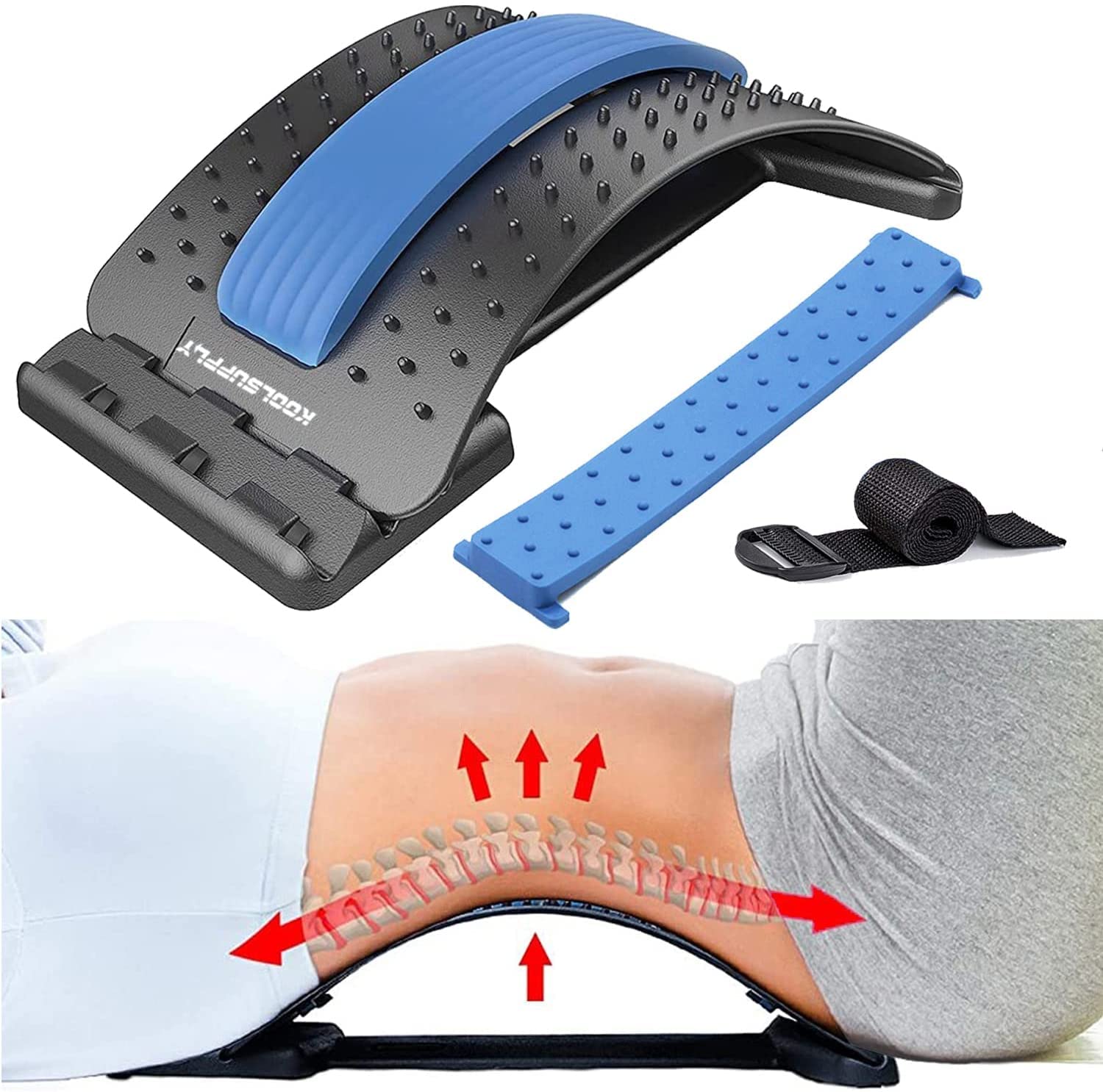 Buy Lower Back Stretcher with Acupressure Points MultiLevel Back