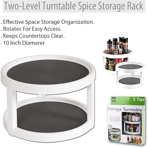 Vista 4 de Estante de almacenamiento de especias para tocadiscos de dos niveles