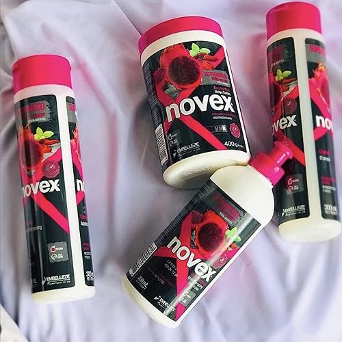 Miniatura 8 de Novex Mascarilla acondicionador profundo de tamaño económico con ingredientes naturales enriquecida con fruta del dragón y bayas de Goji reconstruye