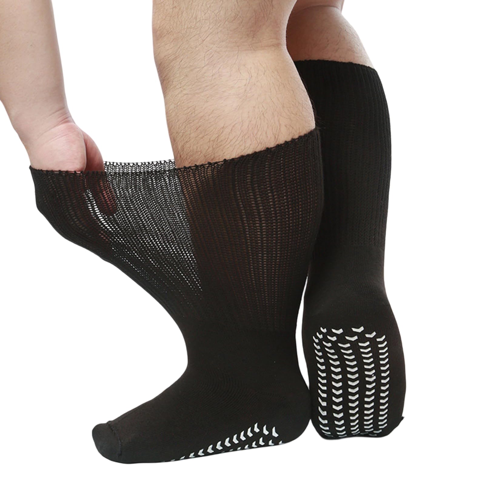 NPXUAMTJ Hospital Grip Socks Bariatric Socks Anti Slip Lymphedema Diabetic For Women Men Extra Width For Swollen Feet None Binding Diabetic Hospital With Grip