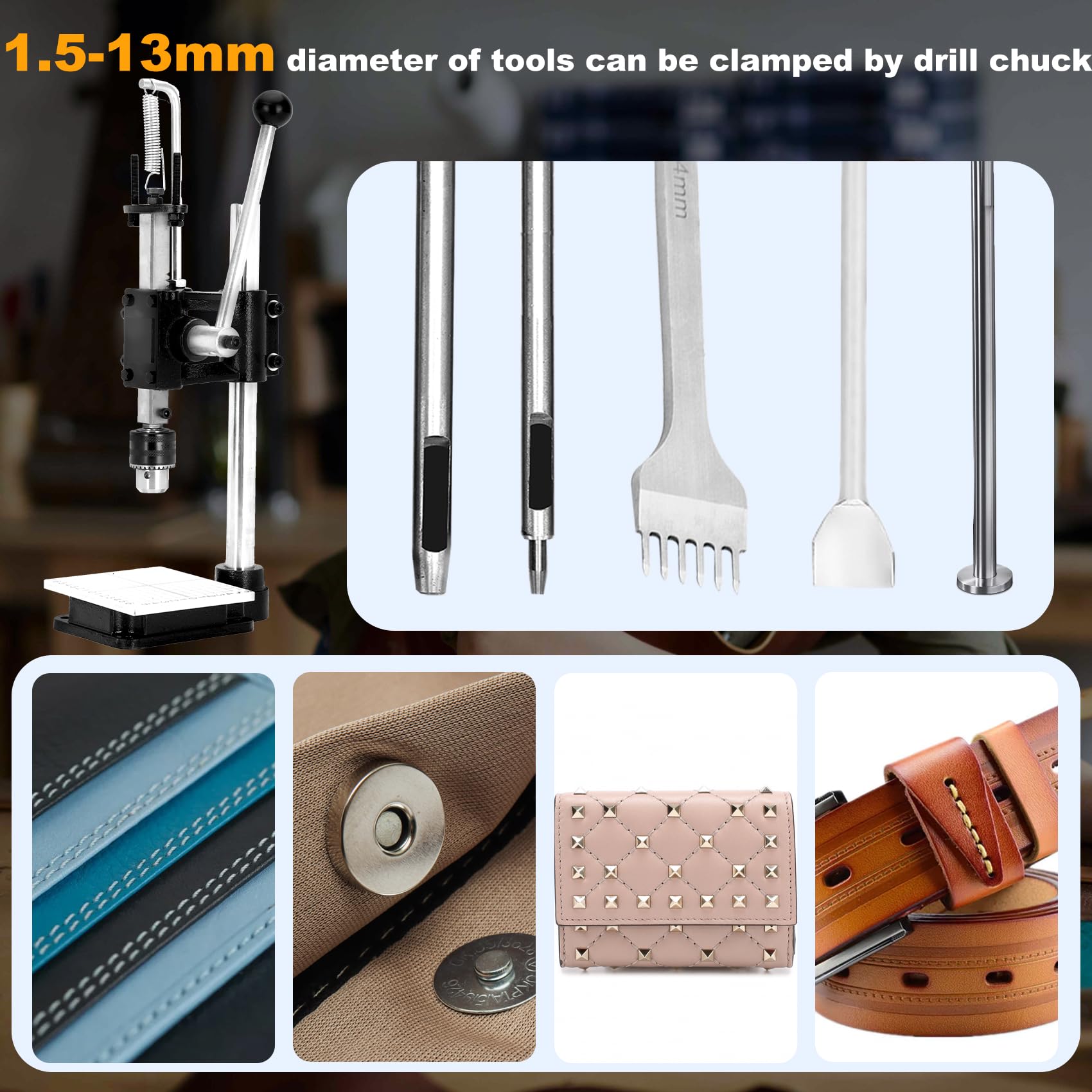 PRESSE A BOUTON PRESSION DOT MANUELLE PROFESSIONNELLE RENOVEE POUR CUIR