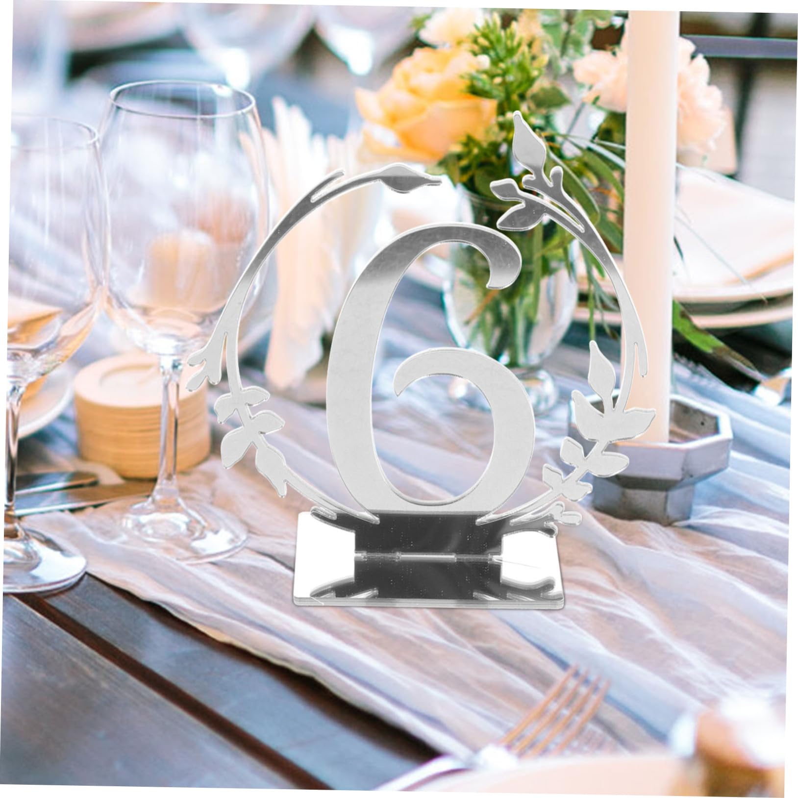 Cabilock Tarjetas De Mesa Acrílicas 20 Números Diseño Clásico Para Bodas y Eventos