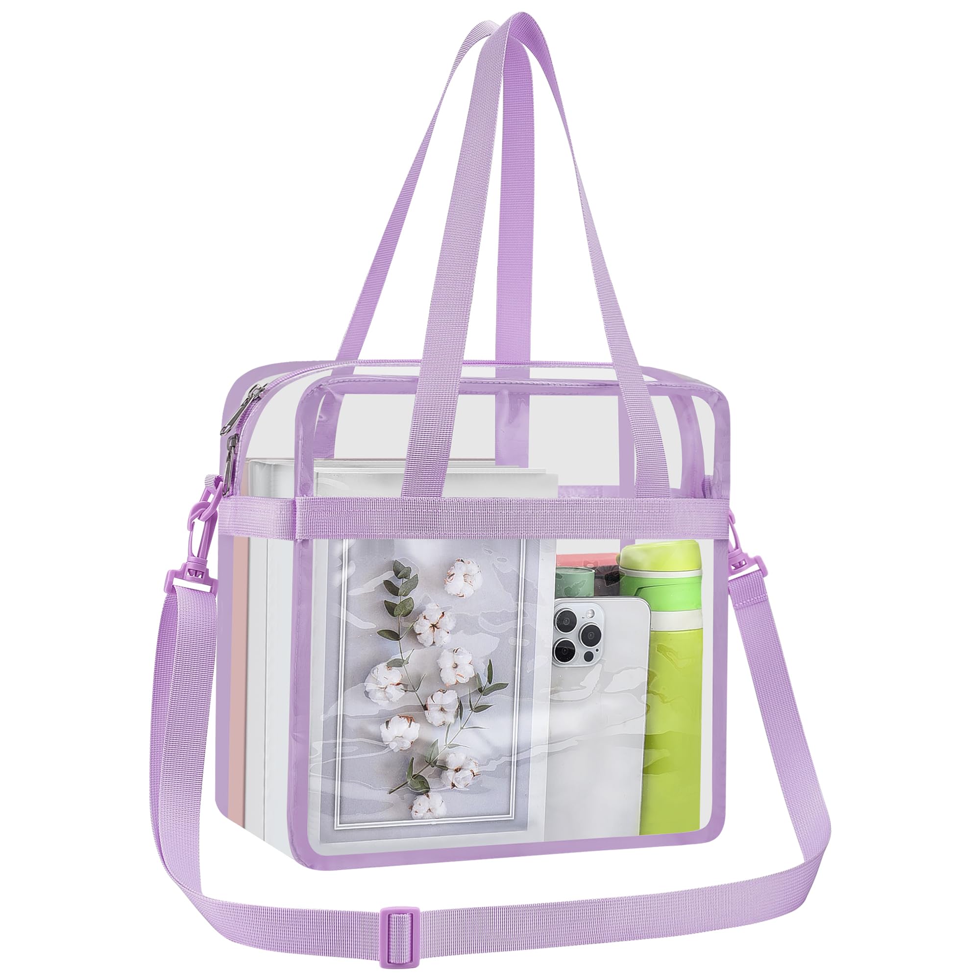 Oraben Clear Tote Bag Clear Bag Stadium Approved 12x6x12 Stadium Bag for Work, Sports Games,Gym