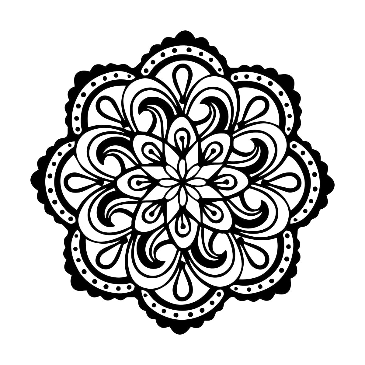 Mandala Vinyl Wall Stickers Personalized Creative for Kids Room Living Room Home Decor Vinyl Sticker Mural Yoga Wallpaper Small - 30x30cm