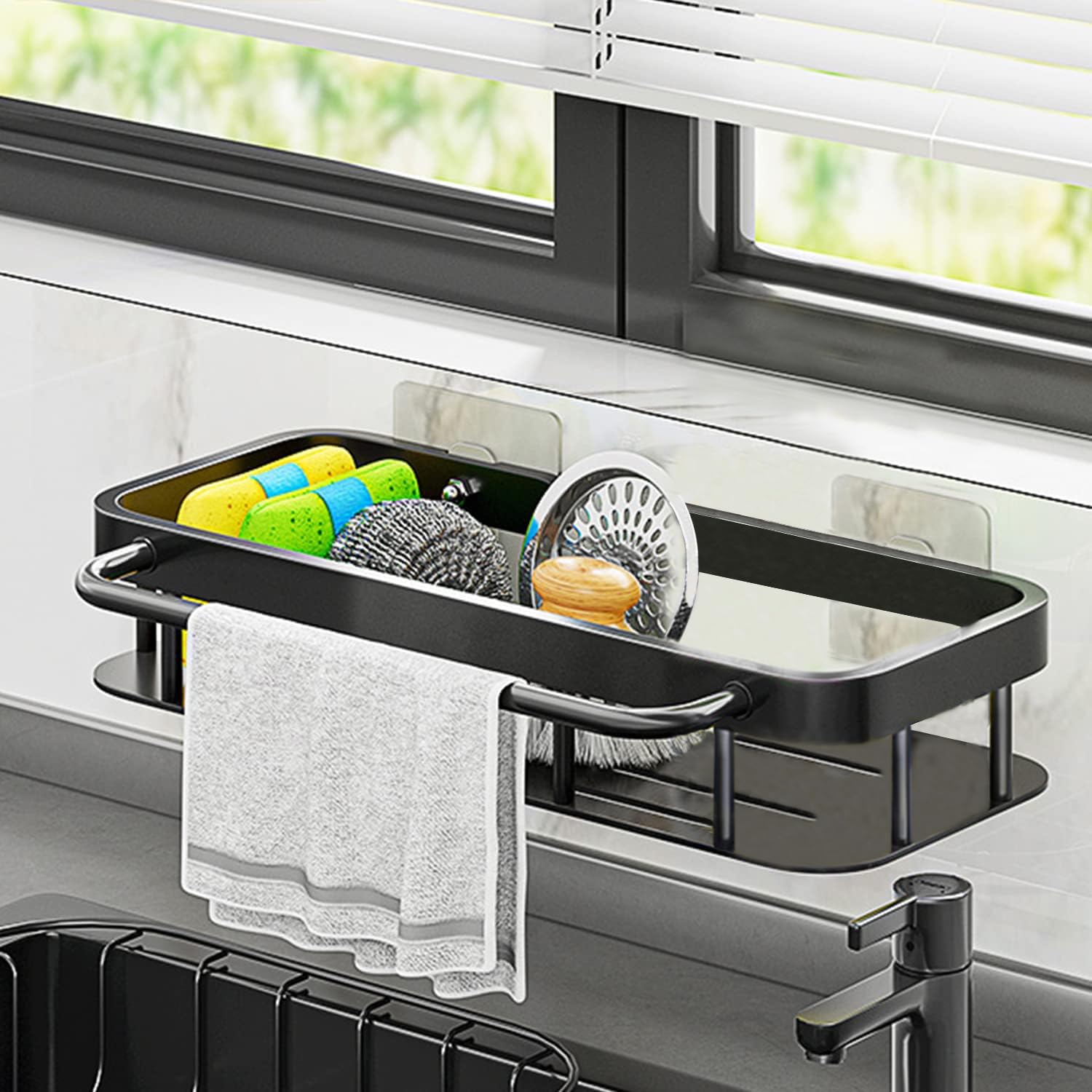 Kitchen Sink Caddy Organizer,Hanging Sink Organizer Sponge