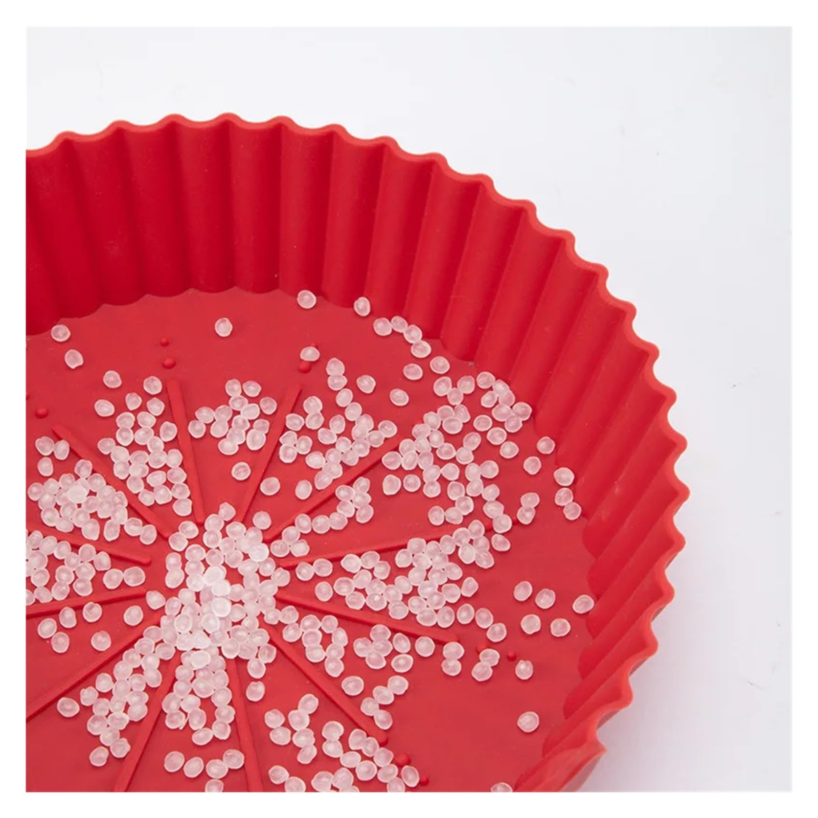 Wiederverwendbare Runde Silikon-Backmatte | Geeignet for Heißluftfritteusen, hitzebeständig(18.5*18.5*5.5cm 58g)