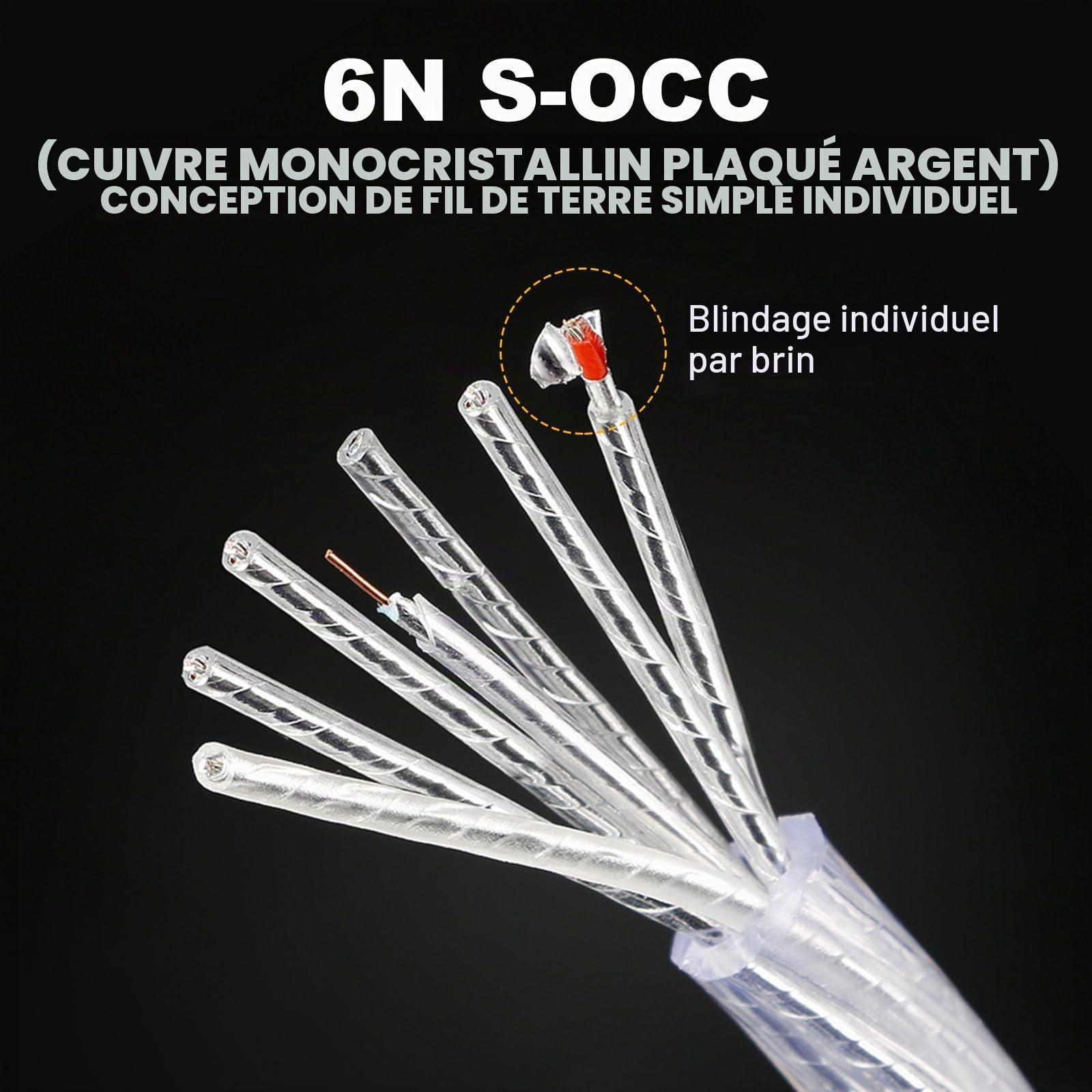 Impeto Câble Audio Jack 3.5 mm Mâle Mâle HiFi Stéréo Nylon Tressé Câble Auxiliaire Voiture Compatible avec Autoradio Casque Haut-Parleur TV iPhone iPad iPod PC MP4 MP3 (1.5M)